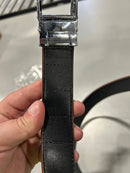 CARLO FELLINI GENUINE LEATHER RATCHET BELT FOR MEN 32" – SILVER BUCKLE, COGNAC - Like New