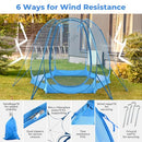 Pop Up Bubble Tent 4-8 People 10x10ft Large Oversize Weather Proof Pod - Blue - Like New