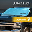 SOLARGUARD PLUS SUNSHADE FOR CAR WINDSHIELD - POOL BLUE XL SIZE -53243-BLUE - Like New