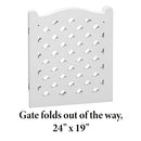 Etna 3 Panel Pet Gate - Trifold White Trellis Dog Gate for Stairs - Brand New