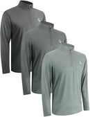 JUMGEAR-LIFE 3PACK QUARTER ZIP PULLOVER MEN LONG-SLEEVE GRAY SIZE L - Like New
