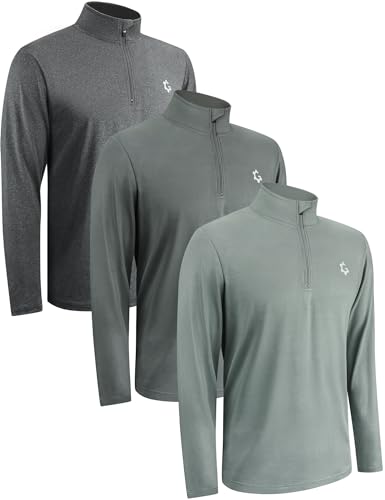 JUMGEAR-LIFE 3PACK QUARTER ZIP PULLOVER MEN LONG-SLEEVE GRAY SIZE L - Like New