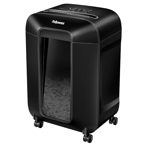 FELLOWES LX85 12-SHEET P4 CROSS-CUT HOME OFFICE PAPER SHREDDER SAFESENSE BLACK Like New