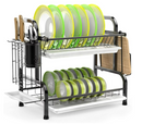 iSPECLE 2-Tier 304 Stainless Steel Dish Drying Rack Kitchen - Scratch & Dent