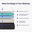 NECTAR PREMIER CALIFORNIA KING MATTRESS 13" MEDIUM FIRM MEMORY FOAM WHITE&BLACK - Brand New