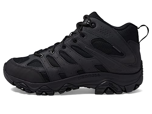 J003911 MERRELL MEN'S MOAB 3 MID TACTICAL WATERPROOF BOOT BLACK SIZE 9 - Like New