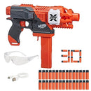 NERF PRO STRYFE X DART SEMI-AUTO BLASTER, 30 DARTS, EYEWEAR - ORANGE/GRAY - Like New