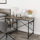 Engriy Writing Computer Desk 47" Home Office Study B08J42BH95 - Black Oak - Like New