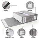 DELLAN BED SHEET ORGANIZER, ELAN CLOSET ORGANIZERS AND STORAGE (4 PACK) - GRAY - Like New