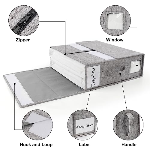DELLAN BED SHEET ORGANIZER LINEN CLOSET ORGANIZERS AND STORAGE FOLDABLE CUBE - Brand New