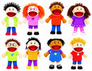 Fun Express Hand Puppets for Kids, 14 Inch, 8 Multicultural Puppets - New - Brand New