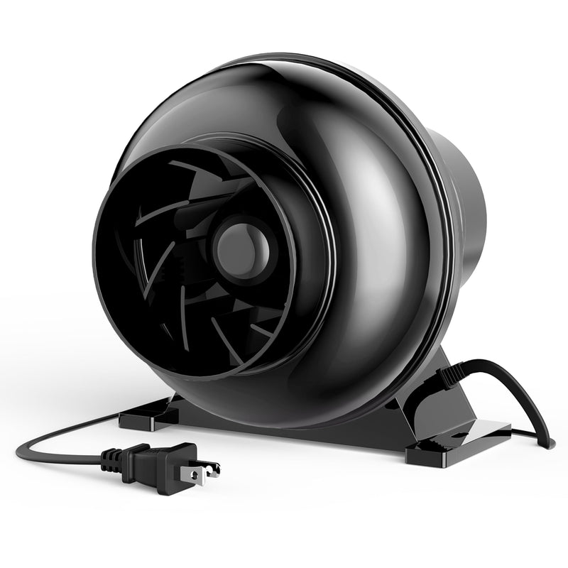 IPOWER 4 INCH INLINE DUCT FAN 195 CFM VENTILATION FAN IPOWER-4IN - BLACK - Like New
