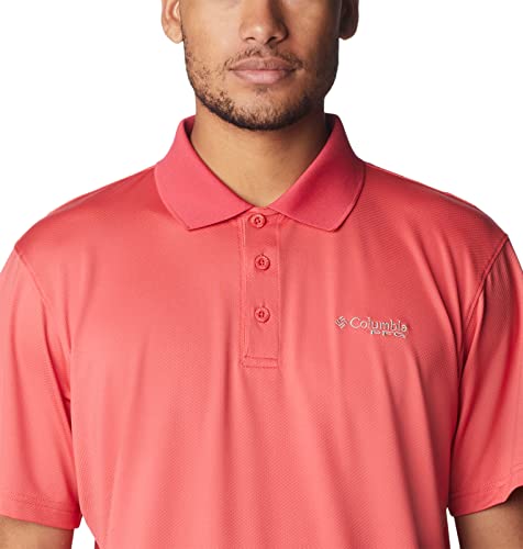 FM1038 Columbia Men's Low Drag Offshore Polo Sunset Red L - Brand New