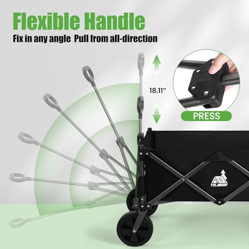 NBONEBS Folding Cart 300LBS Capacity, Load and 200L Capacity, TC158-1, BLACK - Like New