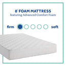 SEALY - MEMORY FOAM BED IN A BOX - 8 INCH, MEDIUM FEEL, KING SIZE, WHITE - Brand New