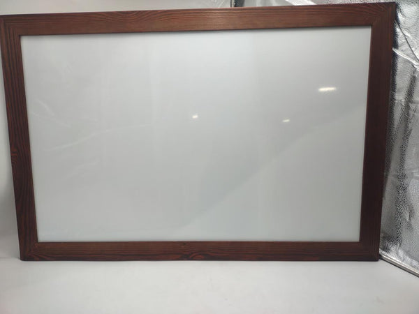 EXCELLO GLOBAL PRODUCTS WOODEN MAGNETIC DRY ERASE WHITEBOARD - TORCHED RUSTIC - Like New