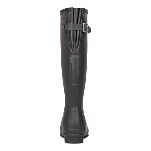 Hunter Women's Original Tall Back Adjustable Rain Boot Black WFT100RMA-BLK-8 - Brand New