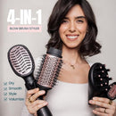 BEACHWAVER BWBLBR01 BLOW BRUSH - VERSATILE BLOW-DRY BRUSH FOR ALL HAIR - ROSE - Brand New