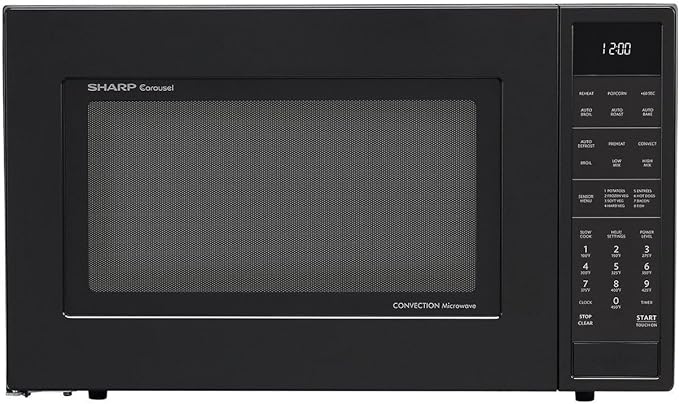 Sharp 1.5 cu. ft. Microwave Oven Convection Cooking 10 Power SMC1585BBA - BLACK - Like New