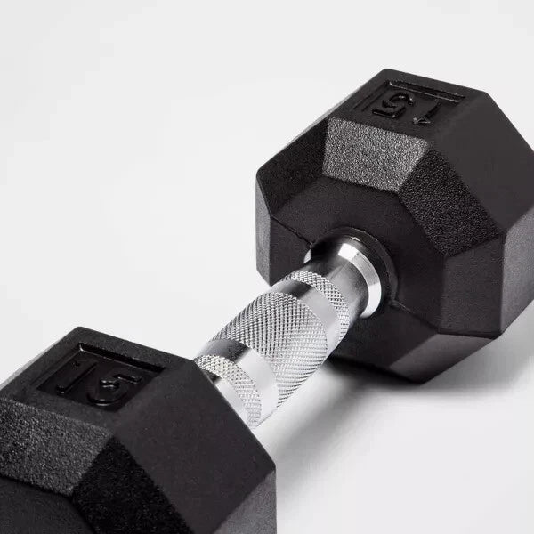 ALL IN MOTION HEX DUMBBELL -15LBS ALL IN MOTION - BLACK - Like New