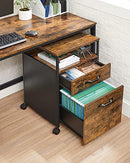 VASAGLE Office Cabinet with 2 Drawers, Document Storage B086W4W61B - Black - Like New