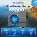 VARPOOLFAYE 60000 BTU POOL HEATER FOR ABOVE GROUND POOL - GRAY - Brand New