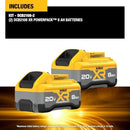 DEWALT MAX XR 8AH POWERPACK LITHIUM ION BATTERY 2-PACK DCB2108-2 - YELLOW BLK - Like New