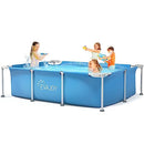EVAJOY 85in x 23in x 59in Metal Frame Swimming Pool - Blue/Gray - Brand New
