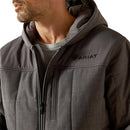 10062676 ARIAT MENS CRIUS HOODED INSULATED JACKET - SIZE: MEN L - GRAY HEATHER - Brand New