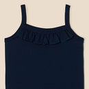 AMAZON ESSENTIALS GIRLS COTTON CROP CAMISOLE, 3PK WOMEN XS - IVORY/NAVY/PINK - Like New