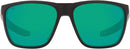 COSTA DEL MAR 6S9002 FERG - MATTE BLACK/POLARIZED GREEN LENSES SUNGLASSES - Like New