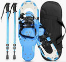 GENERIC WINTER ANTI SLIP WALKING STICK SNOWSHOES SIZE 30" X 30" X 8", BLUE/WHITE - Like New