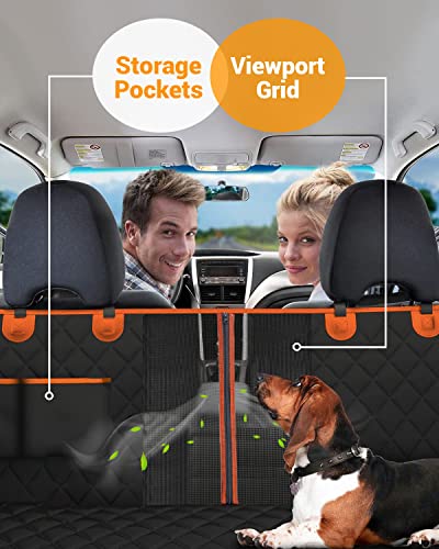 VICTOPER DOG CAR SEAT COVER - ORANGE/BLACK - Brand New