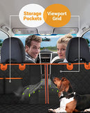 VICTOPER DOG CAR SEAT COVER HEAVY DUTY 100% WATERPROOF M - ORANGE/BLACK - Like New