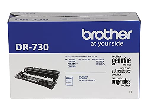 BROTHER GENUINE DR730 DRUM UNIT, UP TO 12,000 PAGE YIELD NOT A TONER BLACK - Brand New