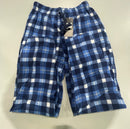 YUNA PAJAMA PANTS WOMEN MULTI PLAID ELASTIC WAIST - SIZE: M/L - BLUE/DARKBLUE - Brand New