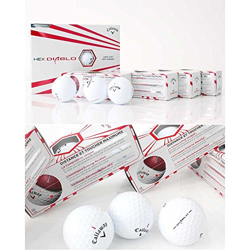 CALLAWAY GOLF HEX DIABLO GOLF BALLS 1 Dozen 641625312 - WHITE - Like New