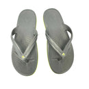 CROCS CROCBAND FLIP SANDALS MENS - SIZE: MEN 10 - GRAPHITE/VOLT GREEN - Brand New