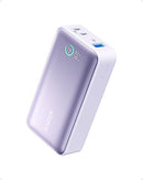 ANKER POWER BANK PORTABLE CHARGER WIRED PD 30W, 10,000MAH, A1256 - PURPLE - Like New