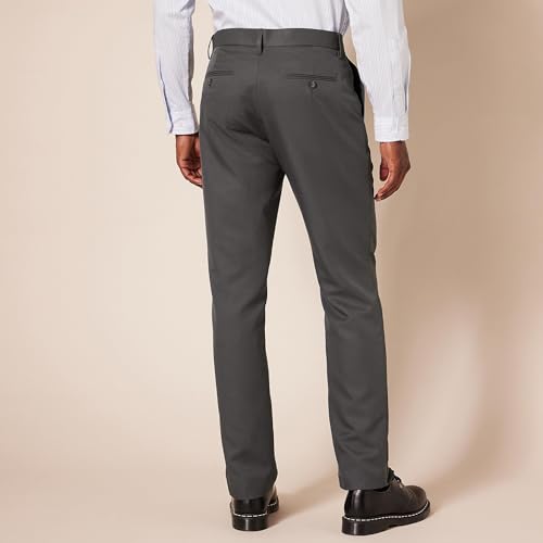 MAE65006SP18S Amazon Essentials Men's Slim-Fit Flat-Front Dress Pant Dark Gray - Brand New