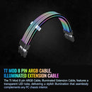 Thermaltake Tt Mod ARGB 8-Pin Cable, Illuminated Cable Extension, 345mm Length - Like New