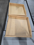 HOMLUX 2 TIER INDIVIDUAL PULL OUT CABINET ORGANIZER - BROWN WOOD - Brand New