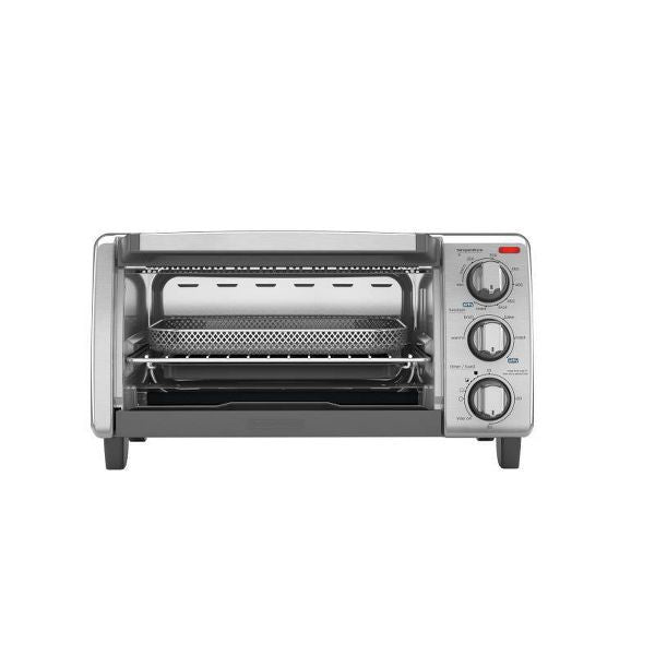 BLACK AND DECKER 4 SLICE AIR FRY TOASTER OVEN - SILVER - Brand New
