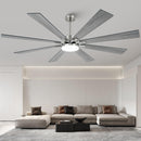 VACZON 72" Ceiling Fans Remote Lights Dimmable Reversible DC Motor - Nickel Wood - Like New