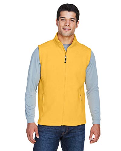 88191 CORE 365 MEN'S JOURNEY FLEECE VEST CAMPUS GOLD M - Like New