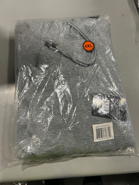 BLUE ICE PREMIUM CLOTHING PULLOVER HOODIE SIZE: MEN 4XL - HEATHER GRAY - Brand New