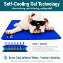ARF PETS DOG COOLING MAT SOLID GEL SELF-COOL PAD DURABLE & NON-TOXIC -BLUE - Like New