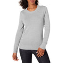 Amazon Essentials Women Crewneck Sweater 100% Cotton Light Gray Heather M - Brand New