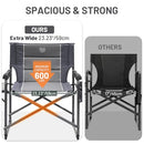 TIMBER RIDGE XXL OVERSIZED DIRECTORS CHAIR 600LBS - HEAVY DUTY - GRAY - Like New