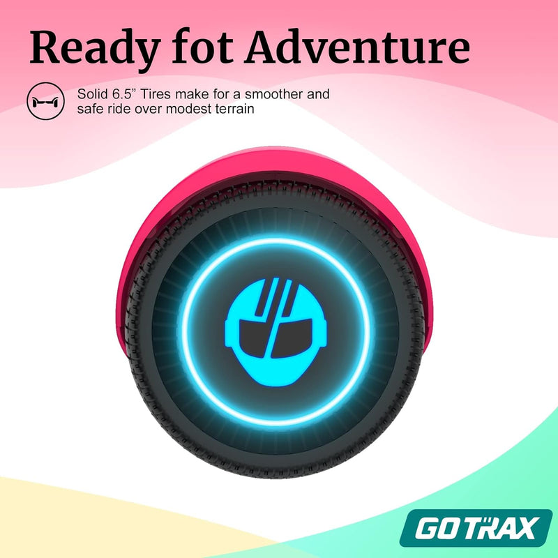 Gotrax NOVA Hoverboard with 6.5" LED Wheels, Max 3.1 Miles - Pink Like New